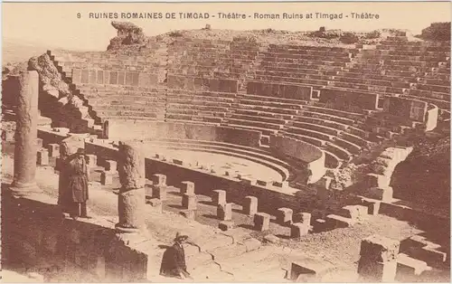 Postcard Timgad Théâtre - Roman Ruins at Timgad 1922