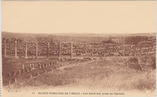 Postcard Timgad Panorama, prise du Capitole 1922