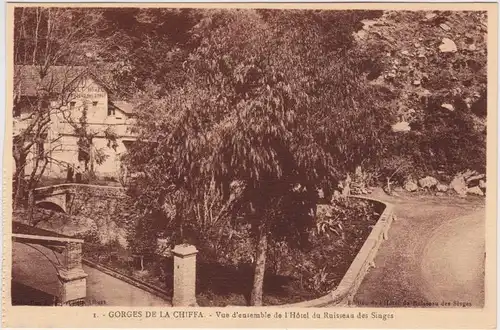 Chiffa Gorges de la Chiffa - Vue d'ensemble de l'Hôtel du Ruisseau des Singes 1922