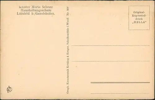 Ansichtskarte Lülsfeld Haushaltungsschule Handarbeitssaal 1932