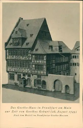 Ansichtskarte Frankfurt am Main Modell des Goethehauses 1928