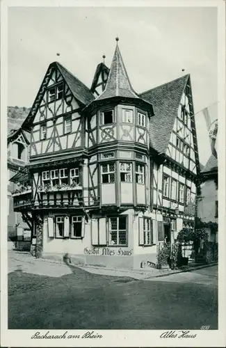 Ansichtskarte Bacharach Gasthof "Altes Haus" 1955