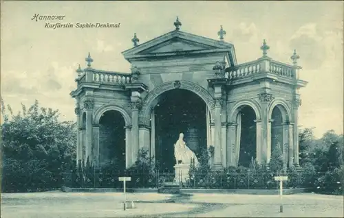 Ansichtskarte Hannover Kurfürstin Sophie Denkmal 1909