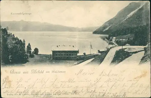 Ansichtskarte Urfeld-Kochel am See Haus am Walchensee 1904