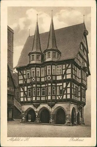 Ansichtskarte Alsfeld Partie am Rathaus 1928