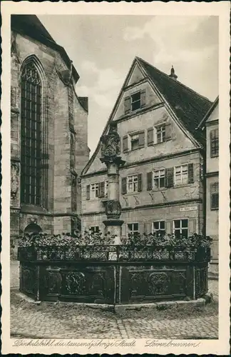 Ansichtskarte Dinkelsbühl Löwenbrunnen 1934