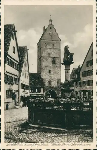 Ansichtskarte Dinkelsbühl Wörnitz-Tor, Löwenbrunnen 1934