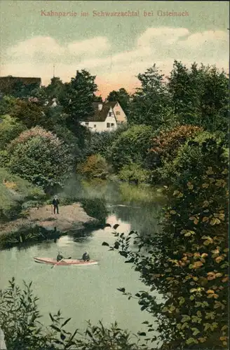 Ansichtskarte Gsteinach-Schwarzenbruck Kahnpartie im Schwarzachtal 1908