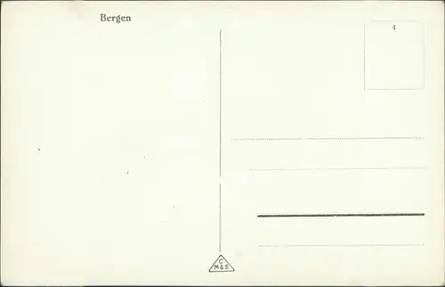 Postcard Bergen Bergen Blick auf die Stadt - Häuser im Meer 1929