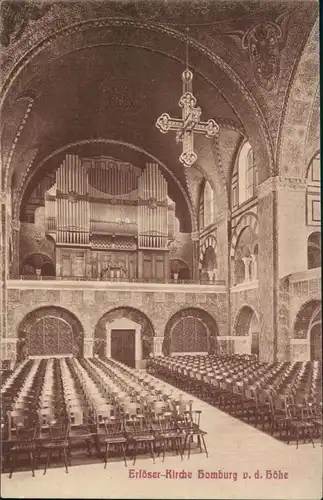 Ansichtskarte Bad Homburg vor der Höhe Innenansicht Erlöser Kirche 1913