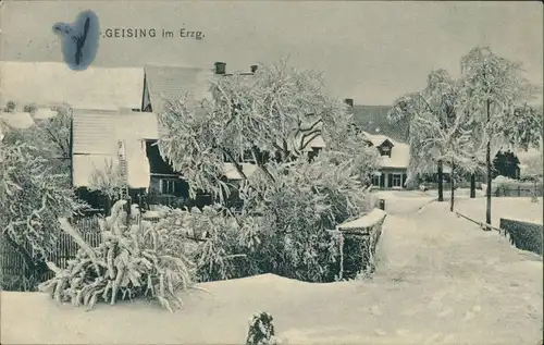 Ansichtskarte Geising-Altenberg (Erzgebirge) Hauptstraße im Winter 1911