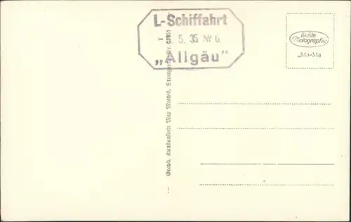 Ansichtskarte Lindau (Bodensee) Dieselmotorschiff Allgäu 1932