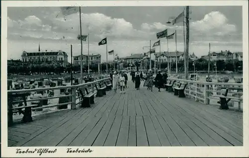 Ansichtskarte Ahlbeck (Usedom) Seebrücke - Stadt 1936