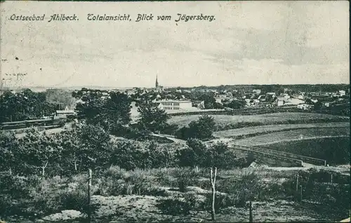 Ansichtskarte Ahlbeck (Usedom) Totale vom Jägersberg 1921