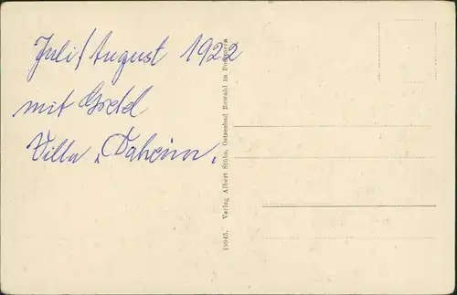 Postcard Rewahl Rewal Partie am Pavillon 1923