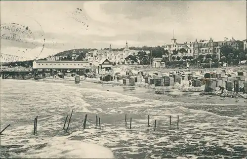 Ansichtskarte Zinnowitz Herrenbad, Villen 1910