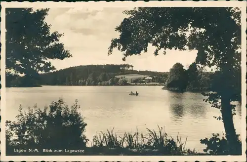 Postcard Lagow Łagów Blick auf den Lagowsee 1939