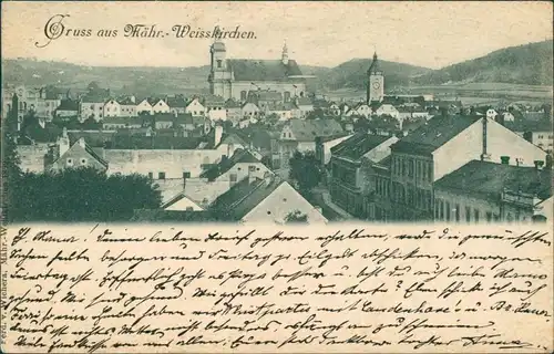 Mährisch Weißkirchen Hranice na Moravě Blick auf die Stadt 1898