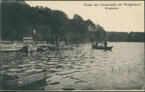 Ansichtskarte Korswandt Wolgastsee - Anlegesteg 1912