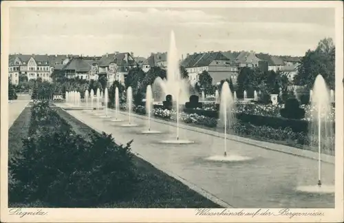 Postcard Liegnitz Legnica Wasserkünste an der Bergwiese 1932