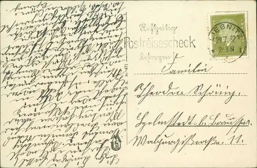 Postcard Liegnitz Legnica Wasserkünste an der Bergwiese 1932