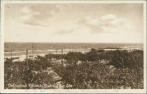 Ansichtskarte Ahlbeck (Usedom) Wald, Haus - Strand 1930