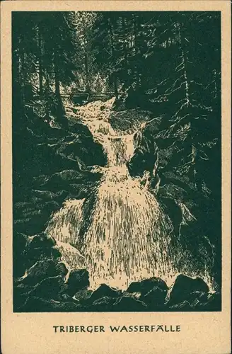 Ansichtskarte Triberg im Schwarzwald Künstleransichtskarte Schwarzwald 1928