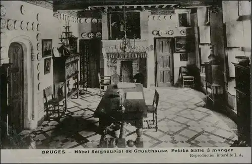 Brügge Brugge | Bruges Hotel Seigneurial de Gruuthuuse - Innen 1911