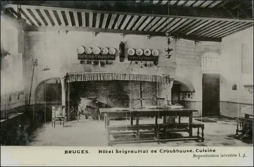 Brügge Brugge | Bruges Hotel Seigneurial de Gruuthuuse cuisine 1911