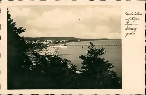 Ansichtskarte Binz (Rügen) Blick auf die Stadt 1939