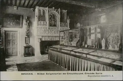 Brügge Brugge | Bruges otel Seigneurial de Gruuthuuse Grand salle 1911