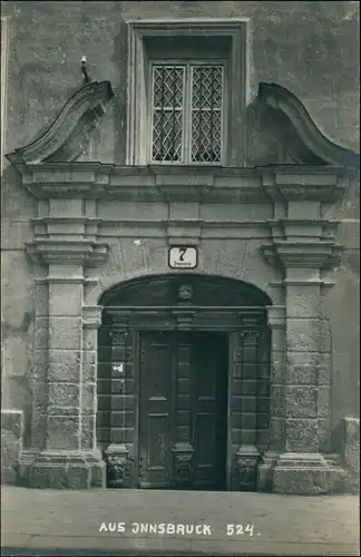 Ansichtskarte Innsbruck Hausportal 1909