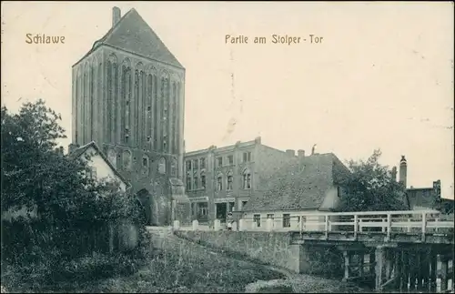 Postcard Schlawe Sławno Am Stolper Tor - Straße 1919