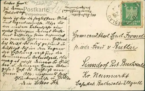 Postcard Naumburg am Queis Nowogrodziec Predigerseminar - MB - Innen 1926