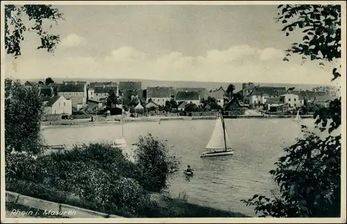 Postcard Rhein, Kreis Lötzen Ryn Blick auf die Stadt 1941