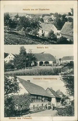 Postcard Peiswitz (b Goldberg) Pyskowice 3 Bild: Seidels Gut 1912