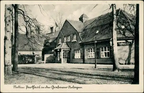 Postcard Stettin Szczecin Restaurant den Grabower Anlagen 1932