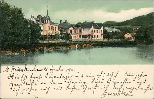 Postcard Mährisch Weißkirchen Hranice na Moravě Stadtpartie 1903