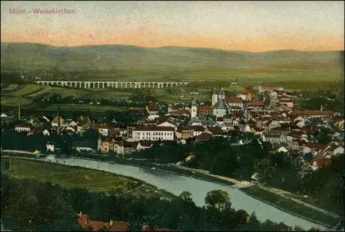Mährisch Weißkirchen Hranice na Moravě Blick auf die Stadt 1911