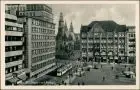 Postcard Breslau Wrocław Blücherplatz und Rathaus 1942