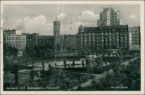 Postcard Kattowitz Katowice Andreasplatz 1940