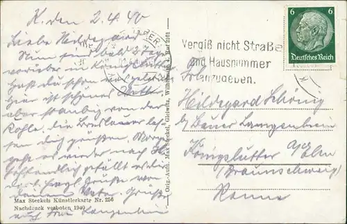 Postcard Kattowitz Katowice Andreasplatz 1940