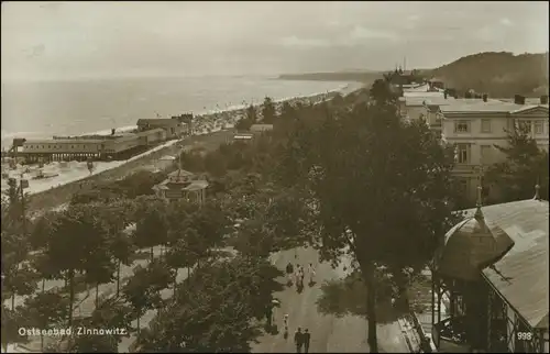 Ansichtskarte Zinnowitz Strandpromenade - Fotokarte 1926