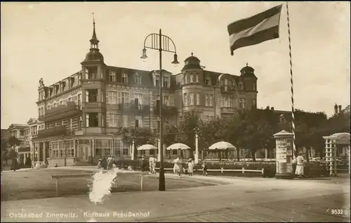 Ansichtskarte Zinnowitz Kurhaus Preußenhof 1926
