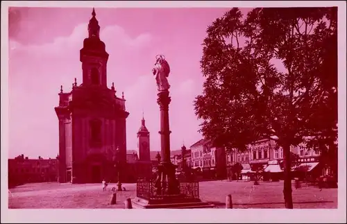 Postcard Mährisch Weißkirchen Hranice na Moravě Am Ringplatz 1918