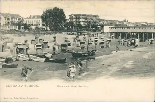 Ansichtskarte Ahlbeck (Usedom) Blick nach dem Hotel Seeblick 1909