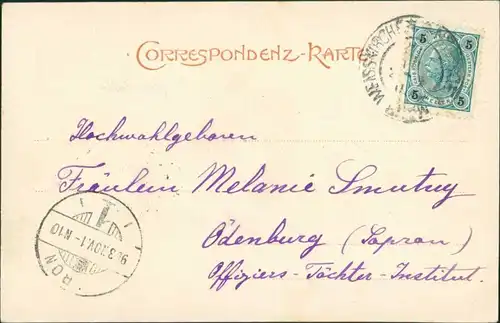 Mährisch Weißkirchen Hranice na Moravě Blick auf die Stadt 1904