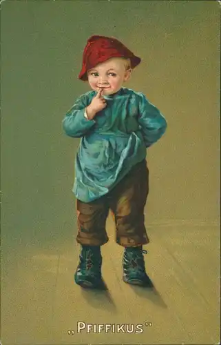 Ansichtskarte  Kinder Künstlerkarten - Pfiffikus 1911