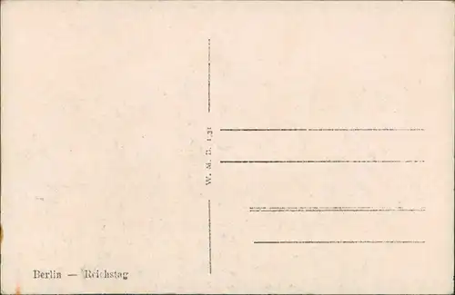 Ansichtskarte  Künstlerkarte der Reichstag Col. Schattenschnitt 1917