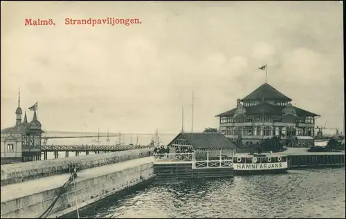 Postcard Malmö Strandpavillon 1909